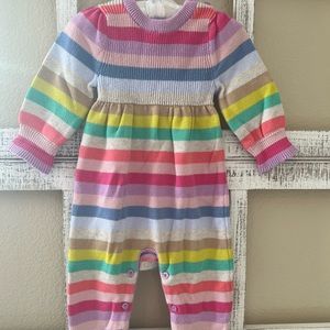 Baby gap rainbow sweater one piece outfit 6-12 months